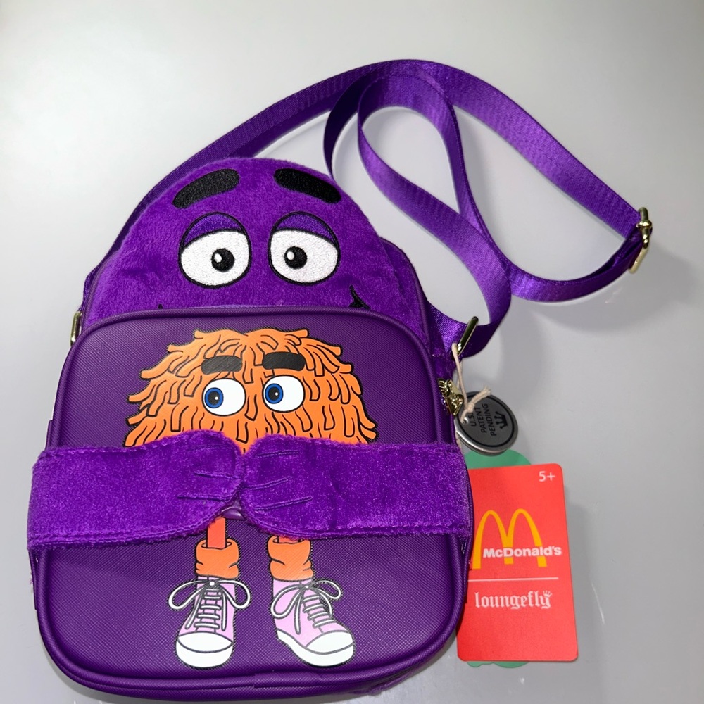 Loungefly Purple McDonald's Monster Kids Crossbody Bag - Picture 4 of 4